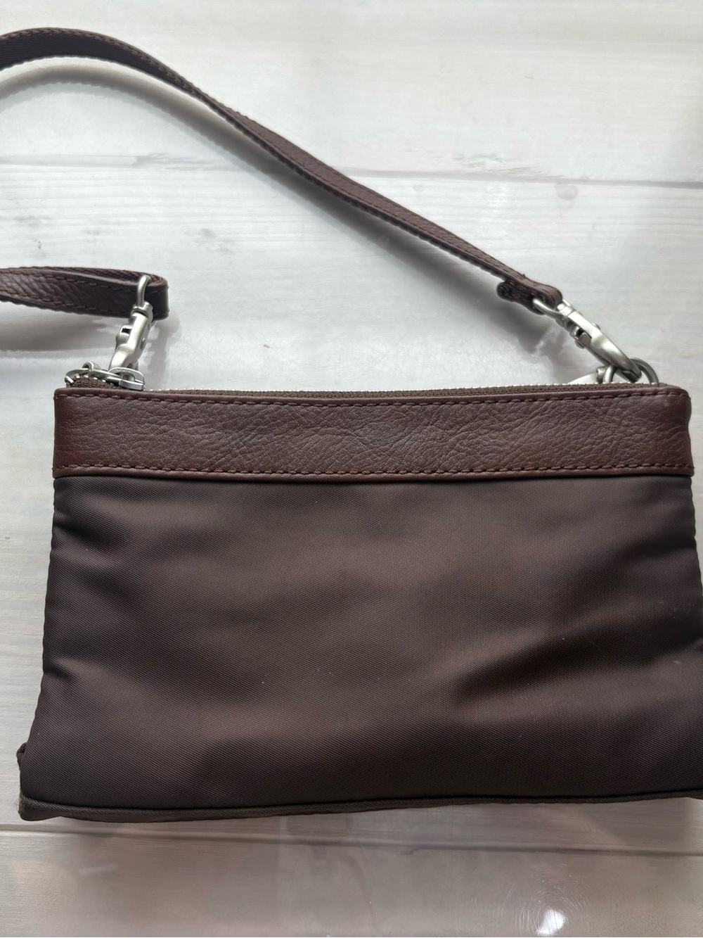 Women’s Brown Nylon Crossbody Bag
